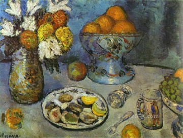 Still Life Dessert 1901 cubist Pablo Picasso Oil Paintings